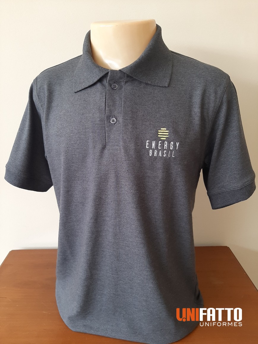 Imagem de Polo em malha Piquet com logomarca em Bordado - Energy Brasil