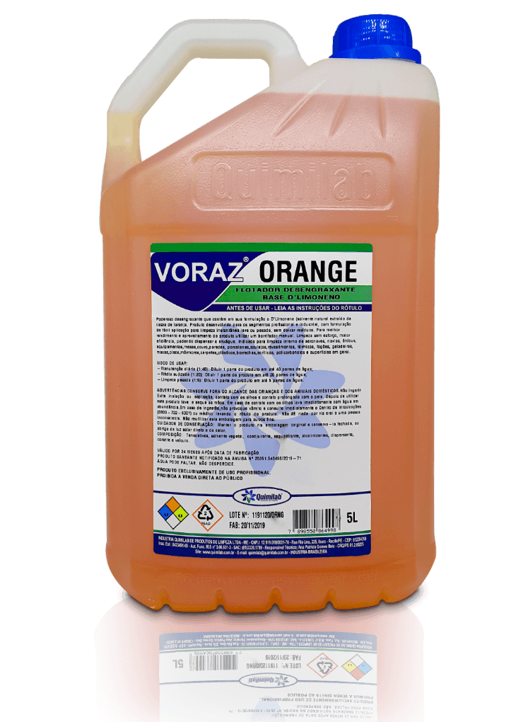 Imagem de Flotador Desengraxante VORAZ ORANGE 5L