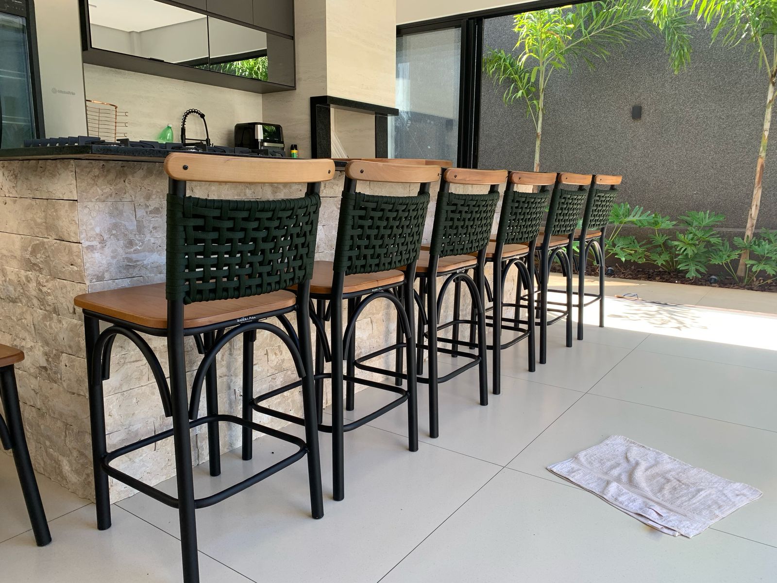 Imagem de Banqueta Milano Corda Verde